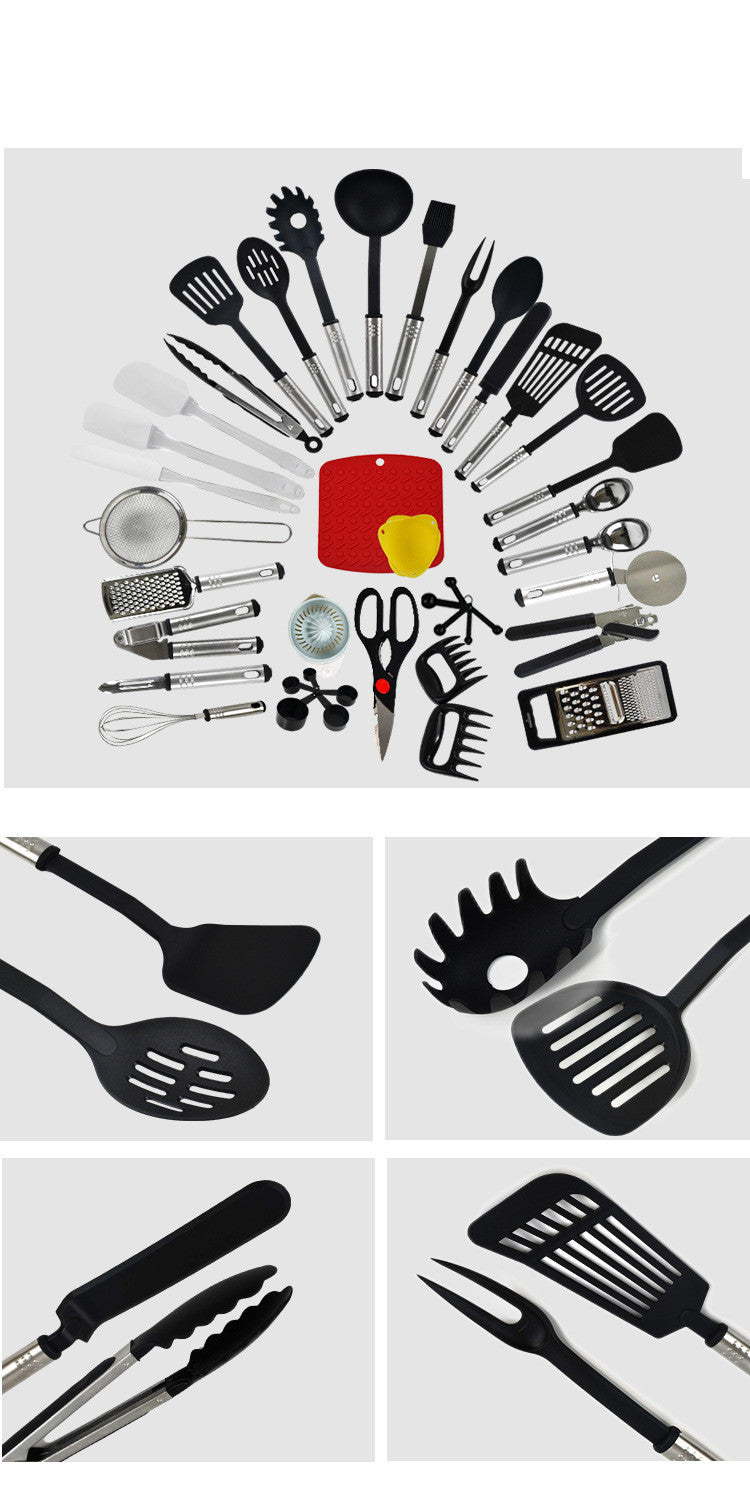 Non-Stick Spatula And Spoon Nylon Kitchen Utensils 44