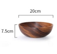 Kitchen Natural Wooden Bowl Household Fruit Bowl Salad