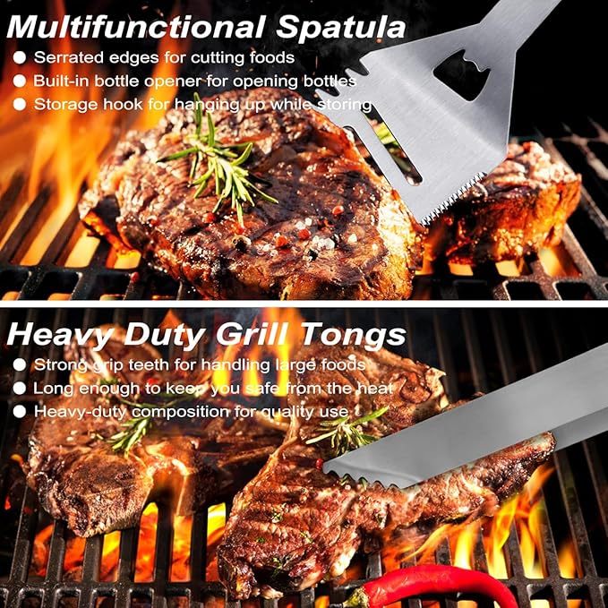 POLIGO 29 PCS BBQ Grill Accessories Stainless Steel BBQ