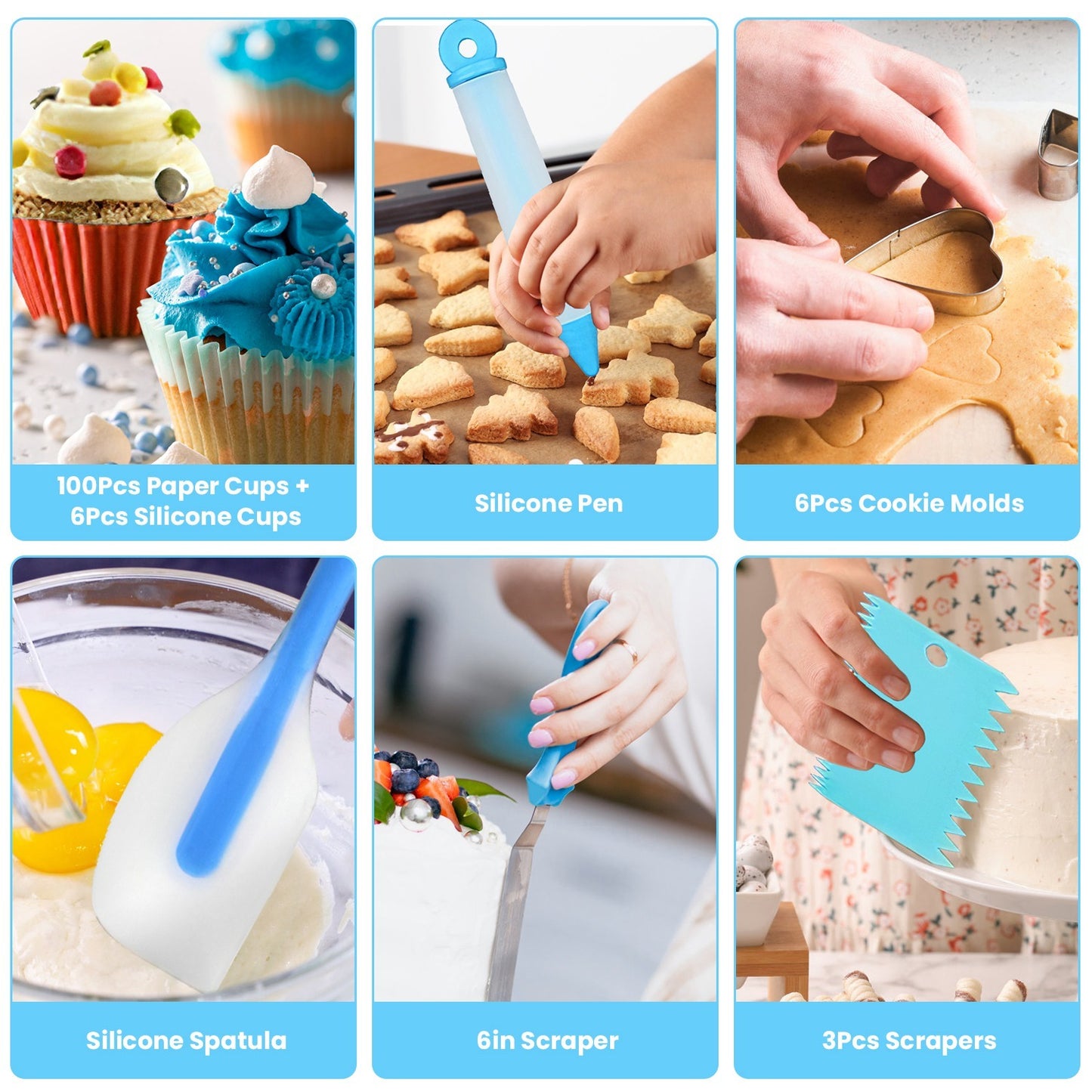 236Pcs Cake Decorating Kit Baking Tools Accessories