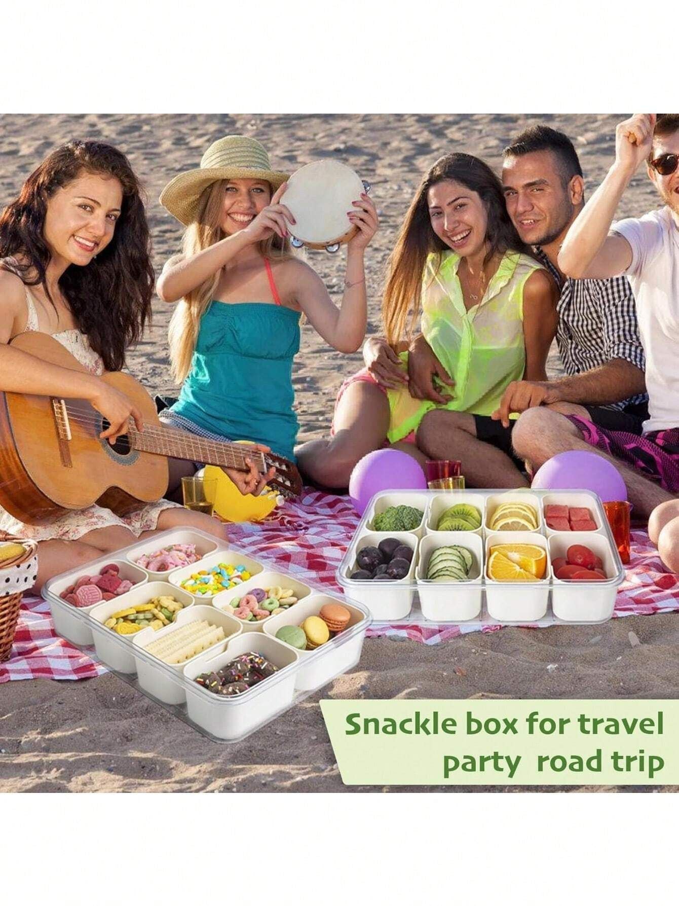 Divided Snack Box Storage Container With Colorful