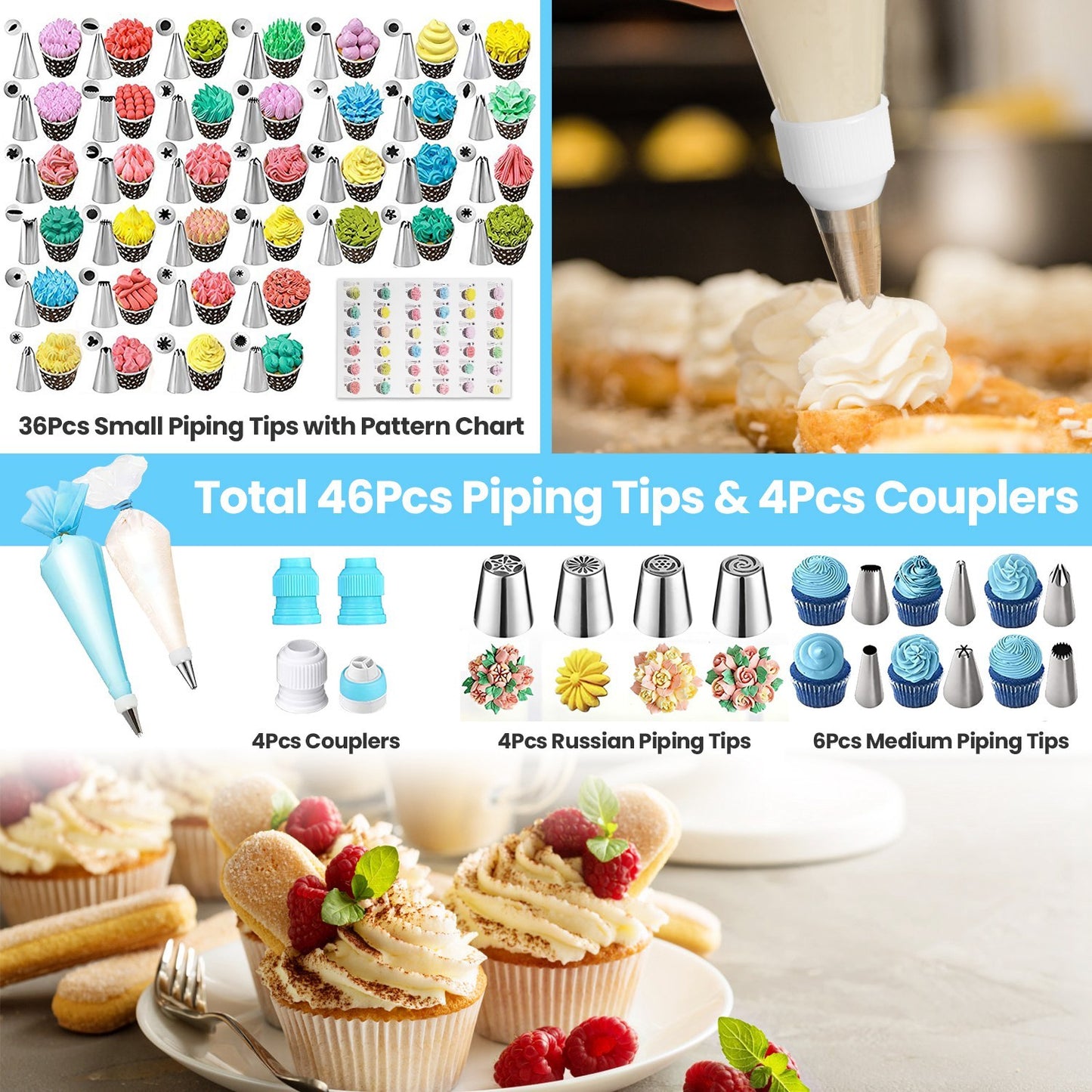 236Pcs Cake Decorating Kit Baking Tools Accessories