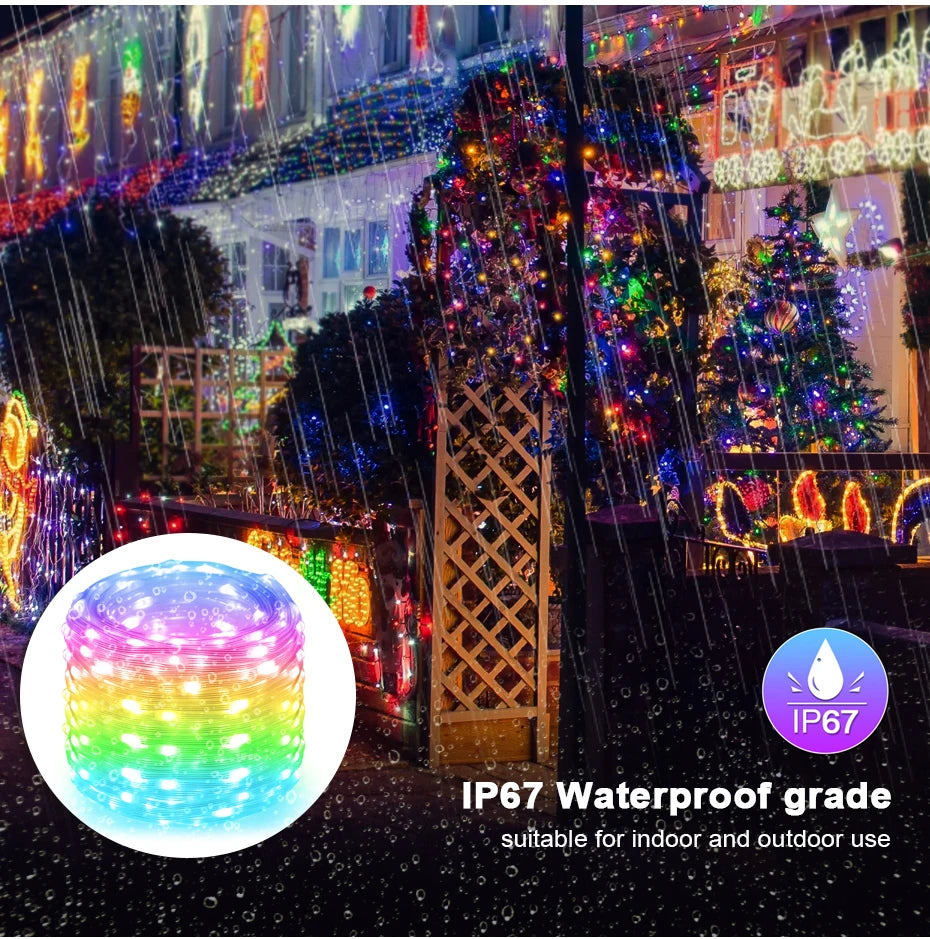 Smart RGBIC Fairy Lights Music Dream Color 1m-50m LED StripAmbient Lighting