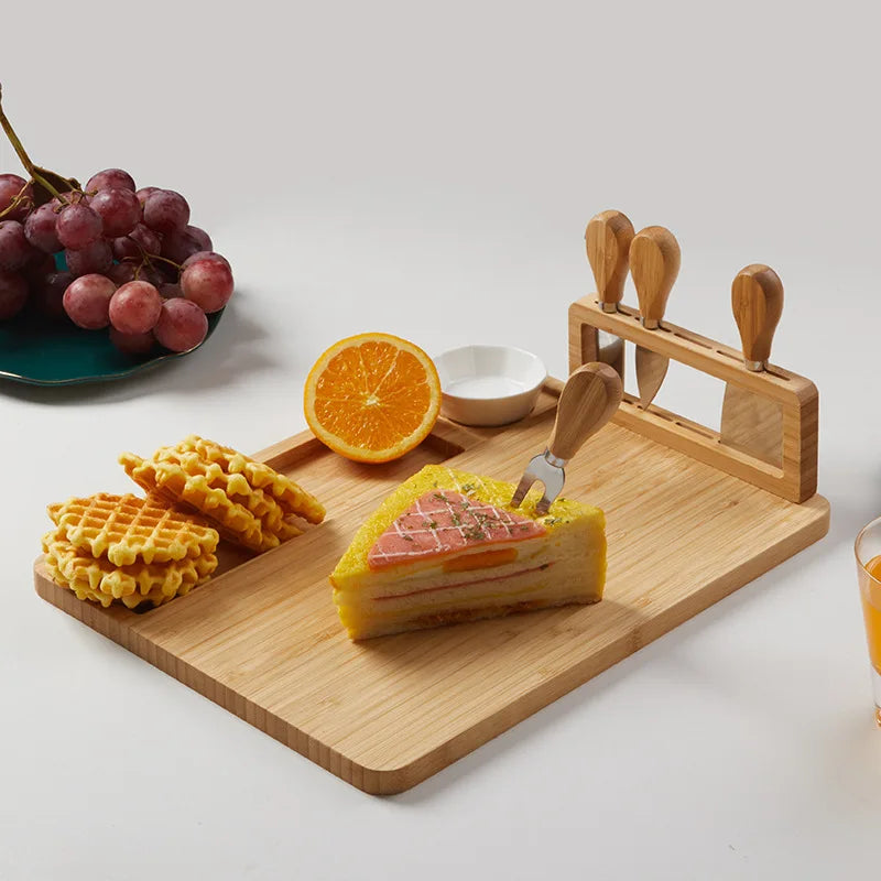 Bamboo Cheese Board Set Large Charcuterie