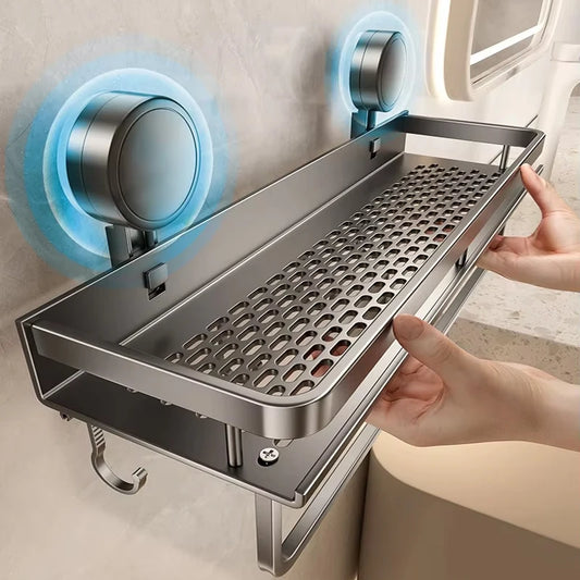 No Drill Suction Cup Suction Bathroom Rack