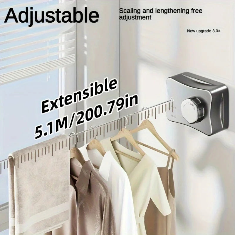 304Stainless Steel Clothesline, 5.1 Meters