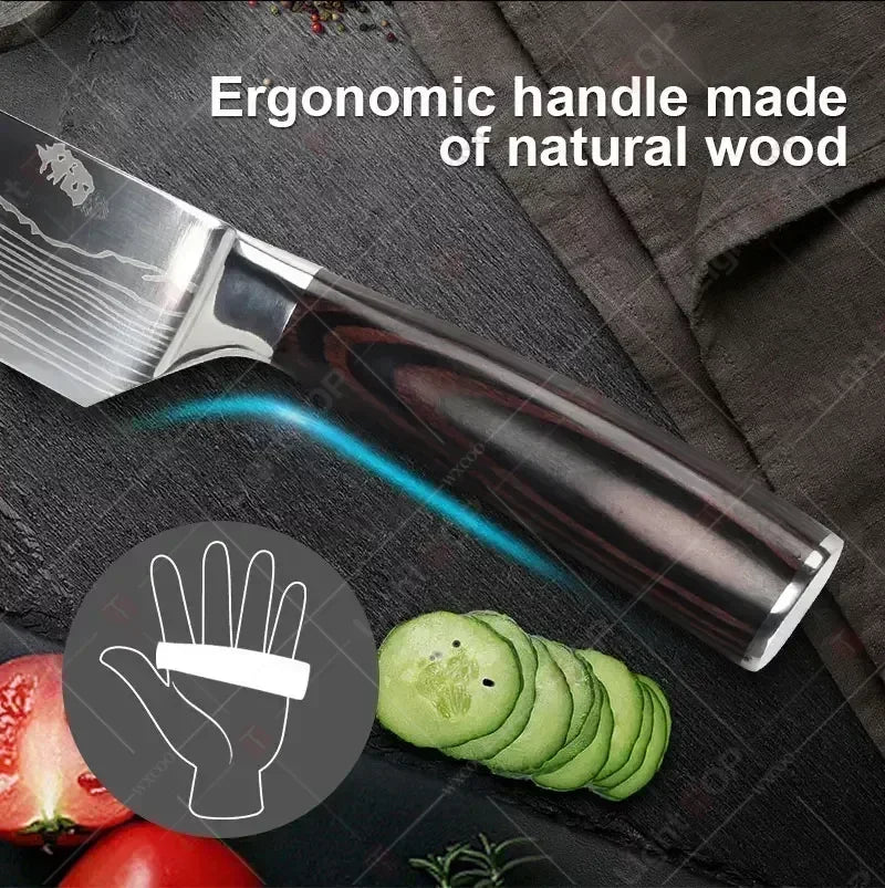 WXCOO Kitchen Scissors Japanese Chef Knife