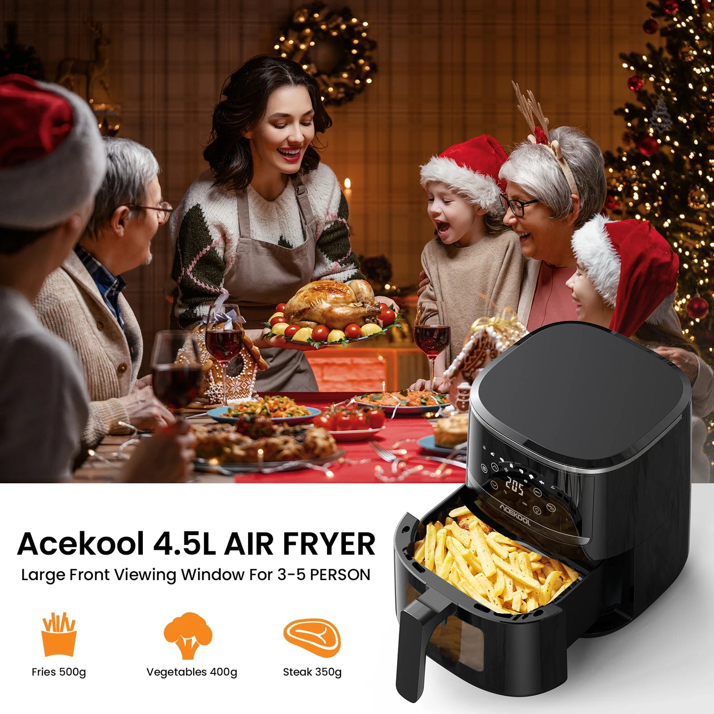 5 Quart Digital Display Air Fryer