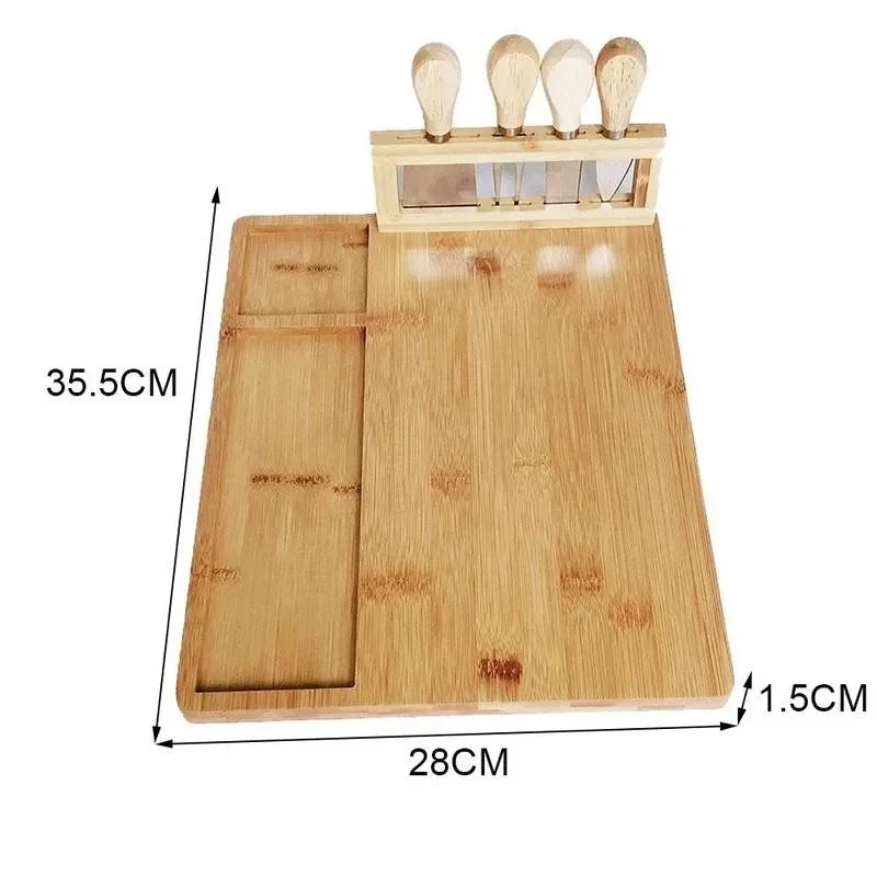 Bamboo Cheese Board Cheese Knife