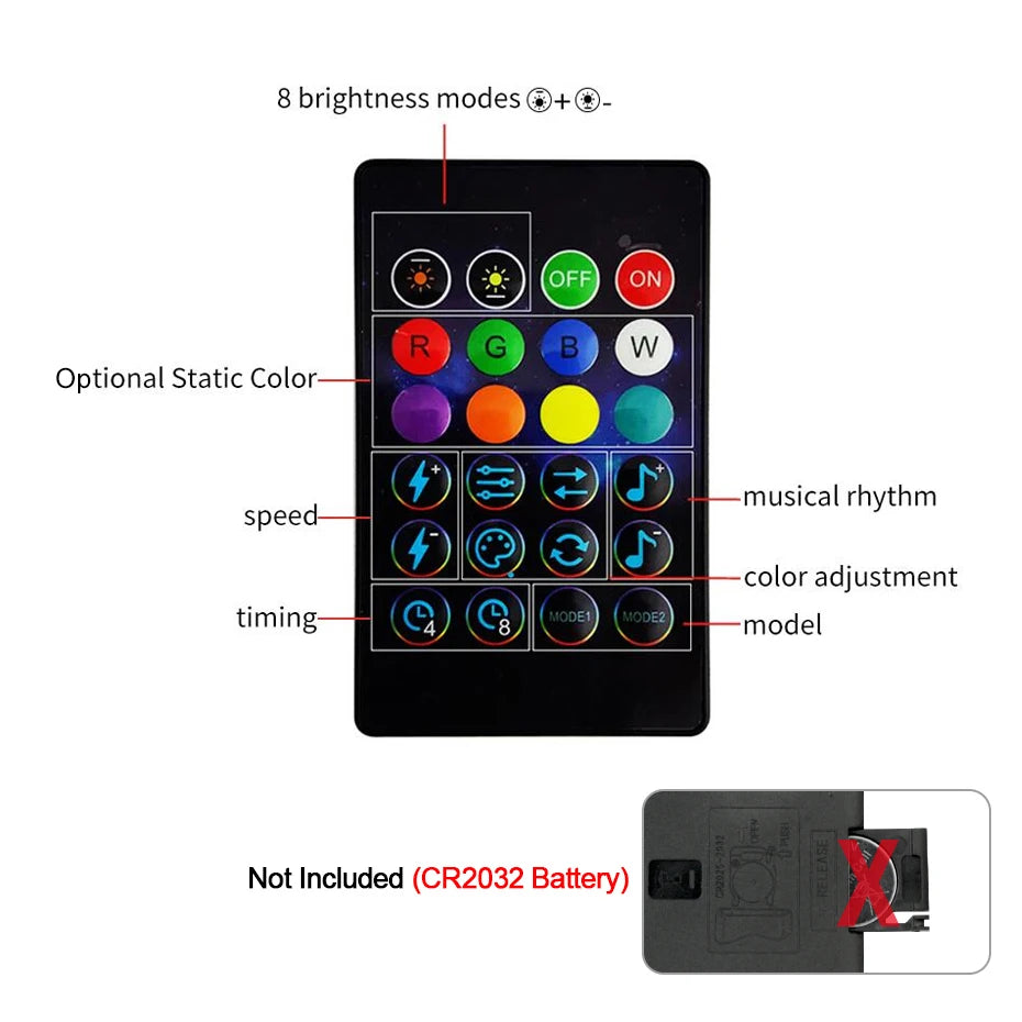 Smart RGBIC Fairy Lights Music Dream Color 1m-50m LED StripAmbient Lighting