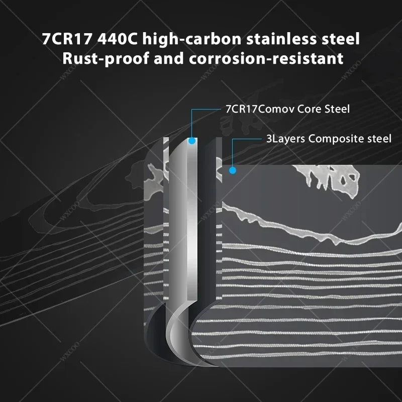 WXCOO Kitchen Scissors Japanese Chef Knife