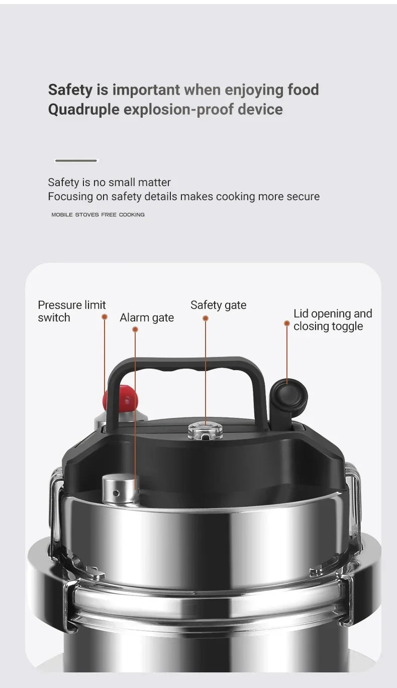 0.8-2L Outdoor Camping Small Pressure Cooker