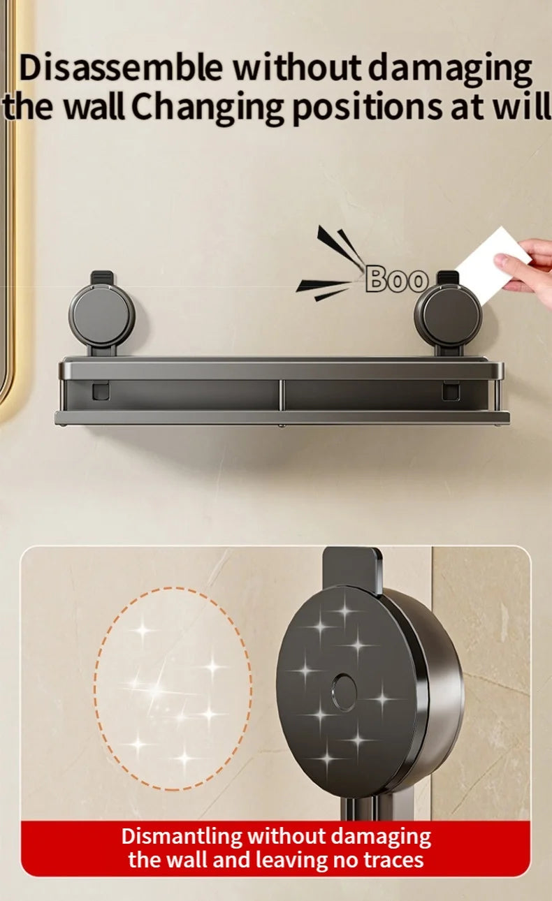 No Drill Suction Cup Suction Bathroom Rack