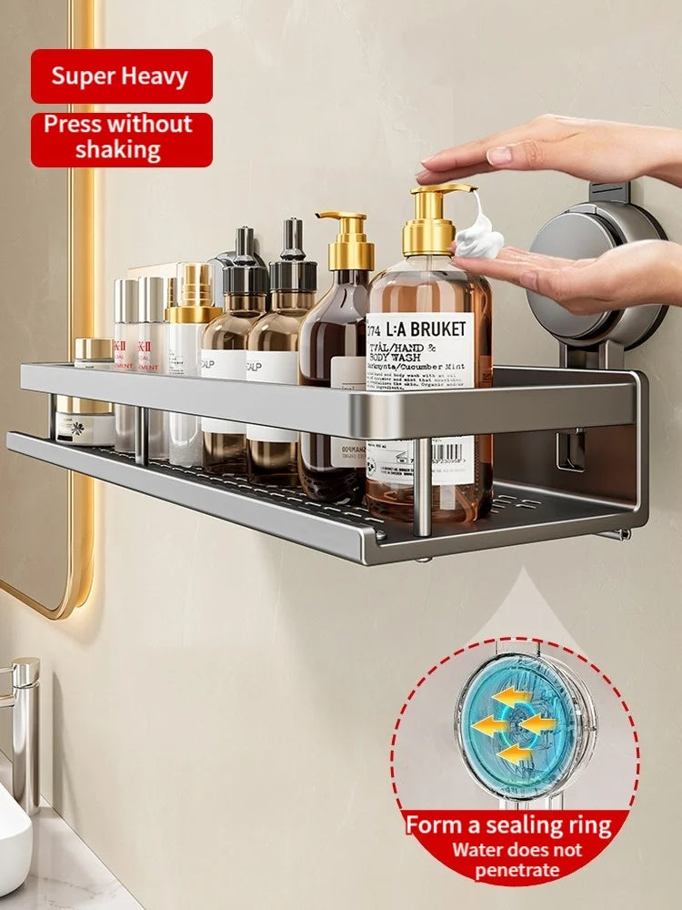 No Drill Suction Cup Suction Bathroom Rack