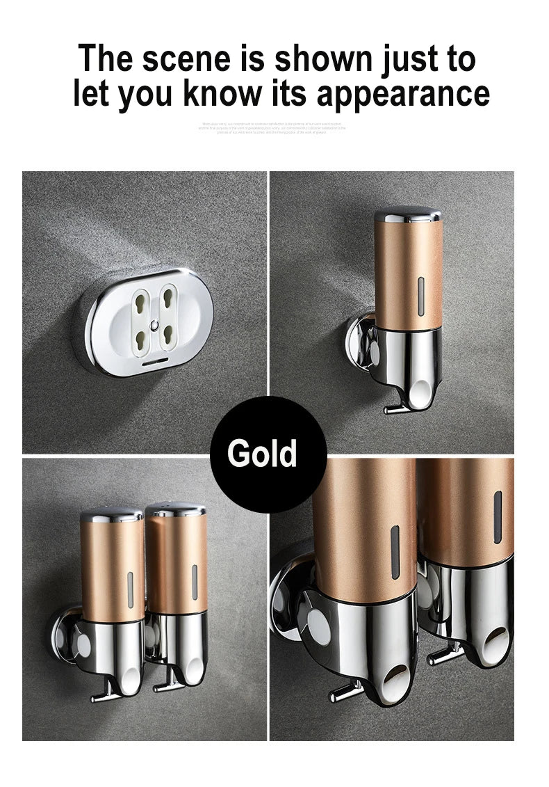 Stainless Steel Soap Dispenser Simple Clean Wall-Mounted