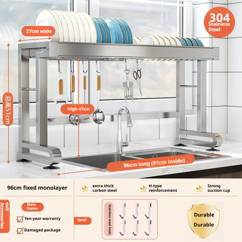 Over Sink Dish Drying Rack Stainless