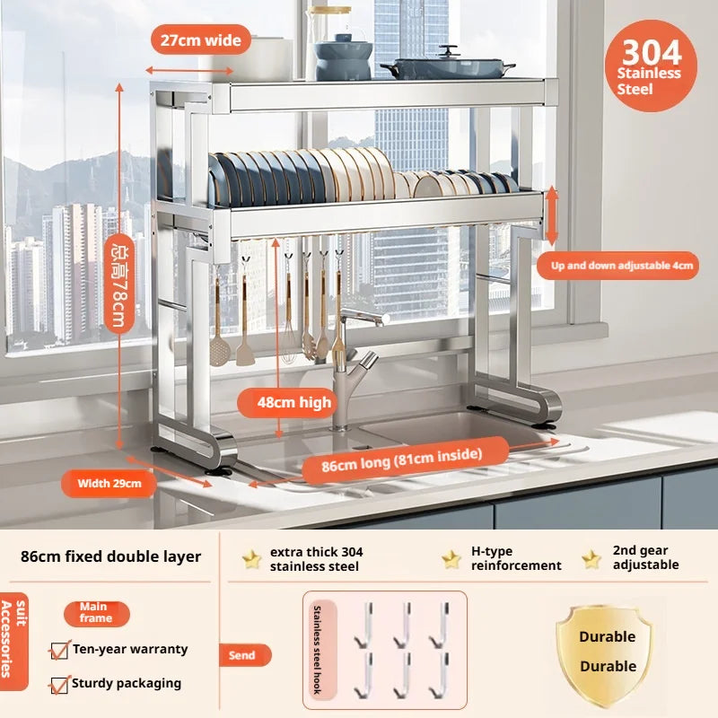 Over Sink Dish Drying Rack Stainless