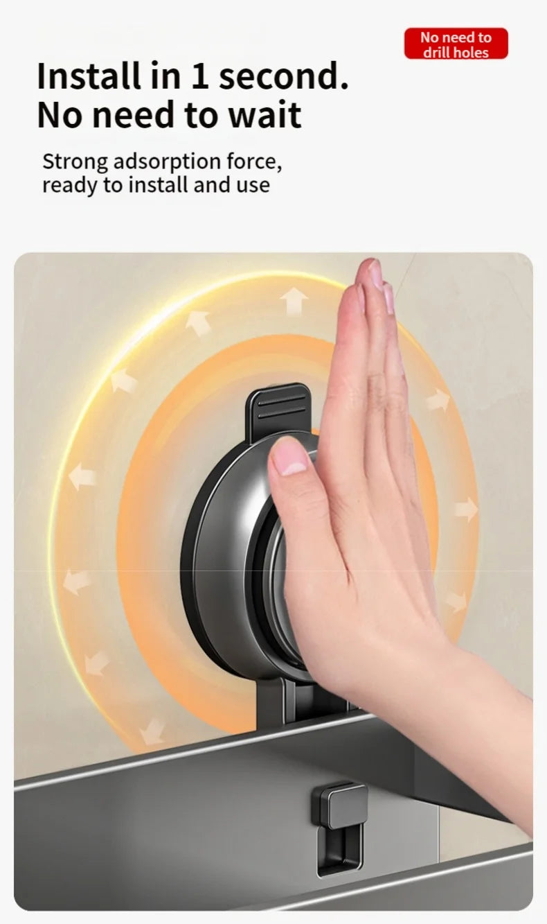 No Drill Suction Cup Suction Bathroom Rack