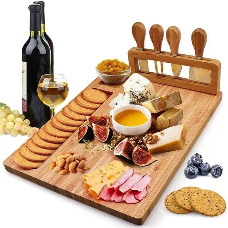 Bamboo Cheese Board Cheese Knife