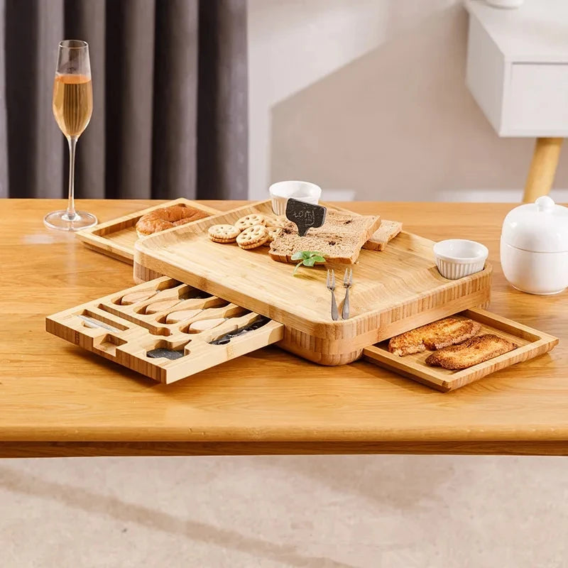 Bamboo Cheese Board Set Large Charcuterie