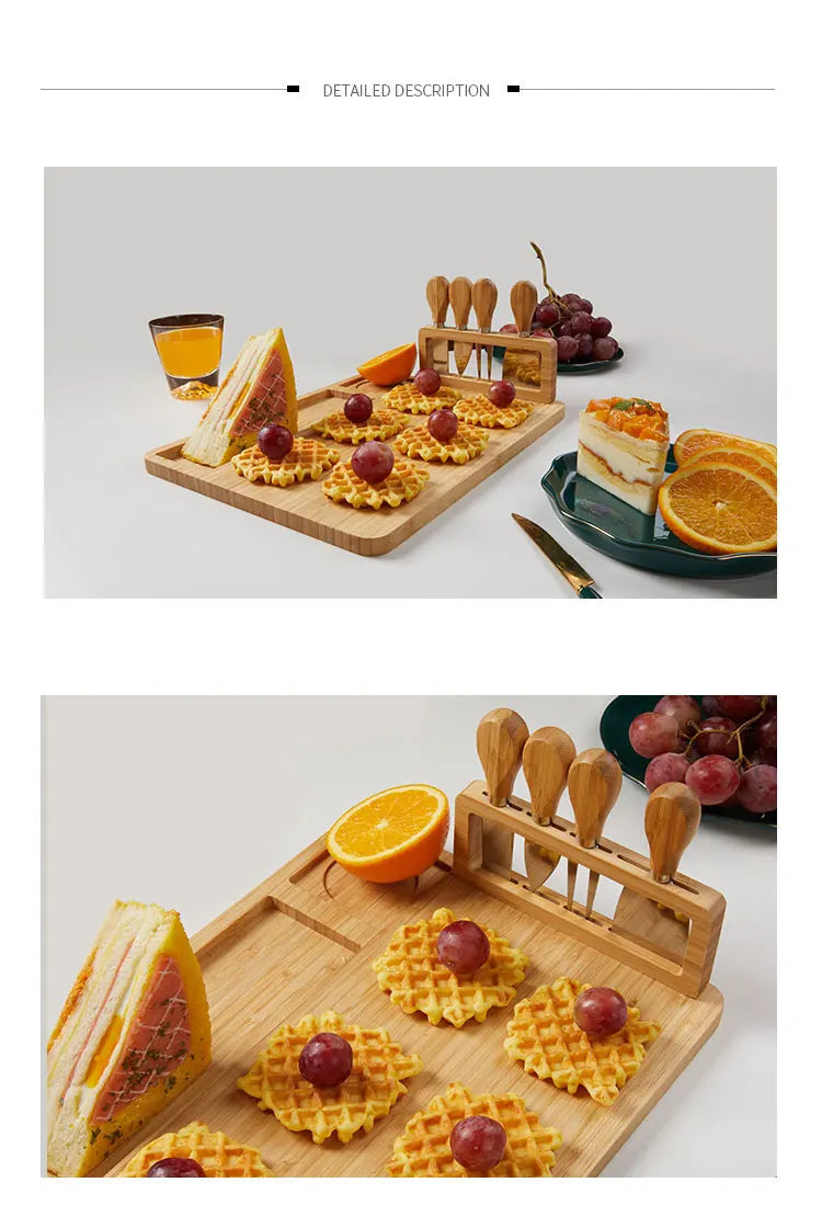 Bamboo Cheese Board Set Large Charcuterie