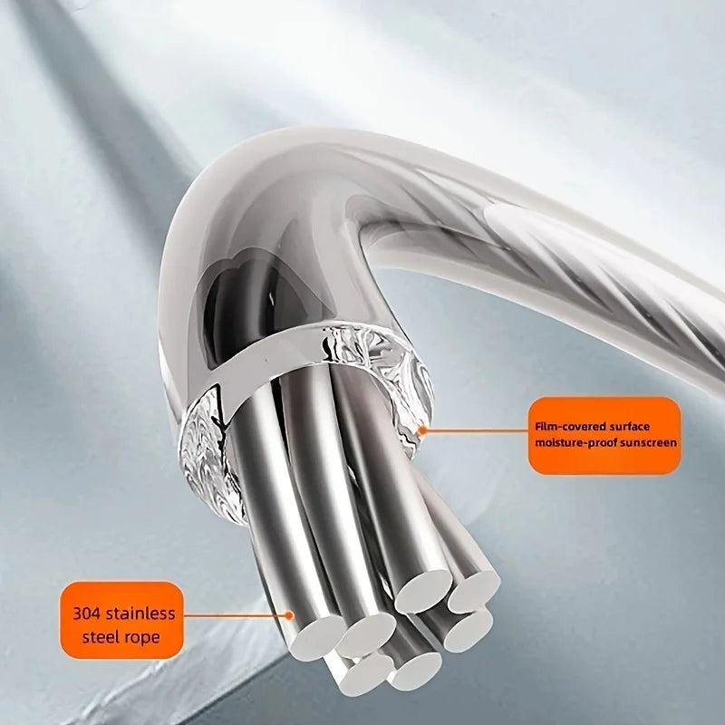 304Stainless Steel Clothesline, 5.1 Meters