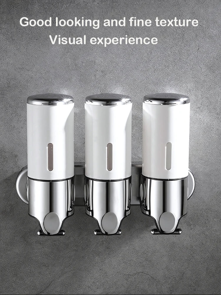 Stainless Steel Soap Dispenser Simple Clean Wall-Mounted