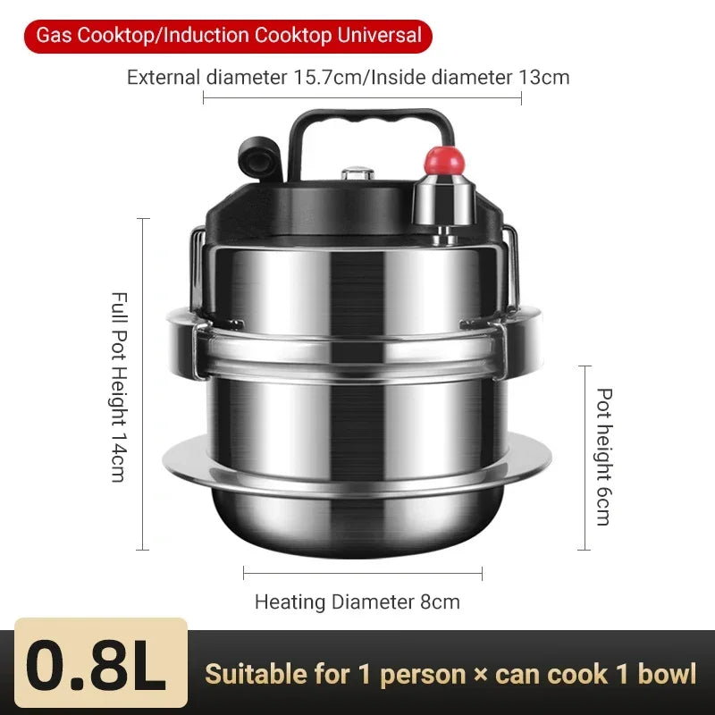0.8-2L Outdoor Camping Small Pressure Cooker