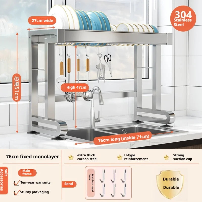 Over Sink Dish Drying Rack Stainless