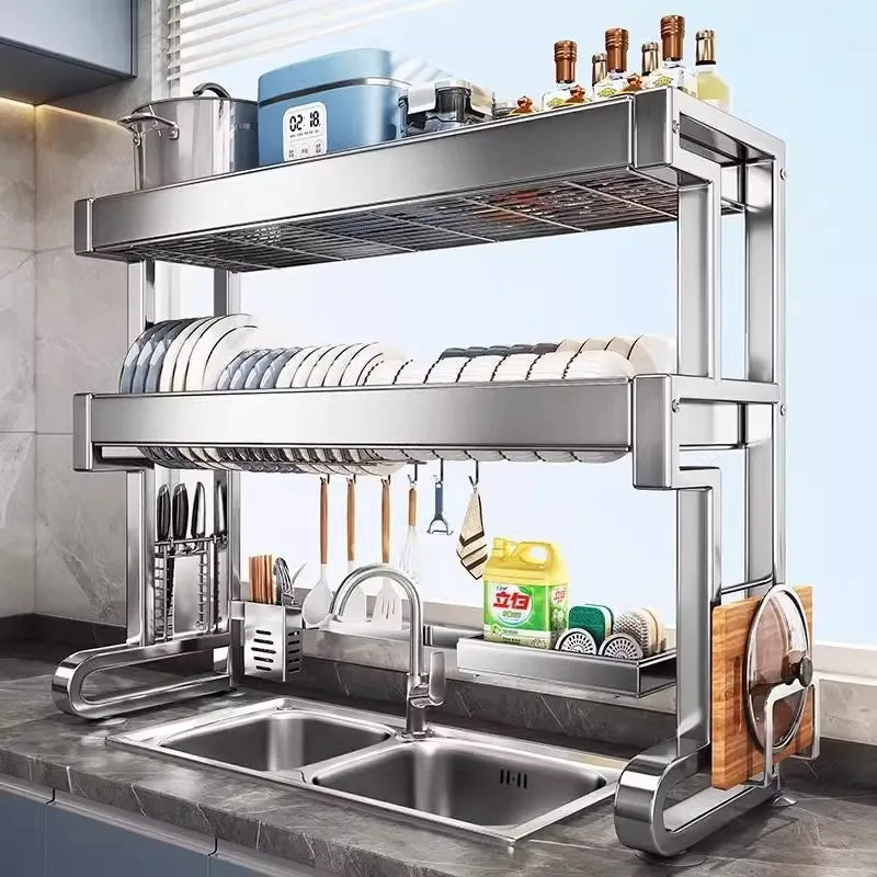 Over Sink Dish Drying Rack Stainless