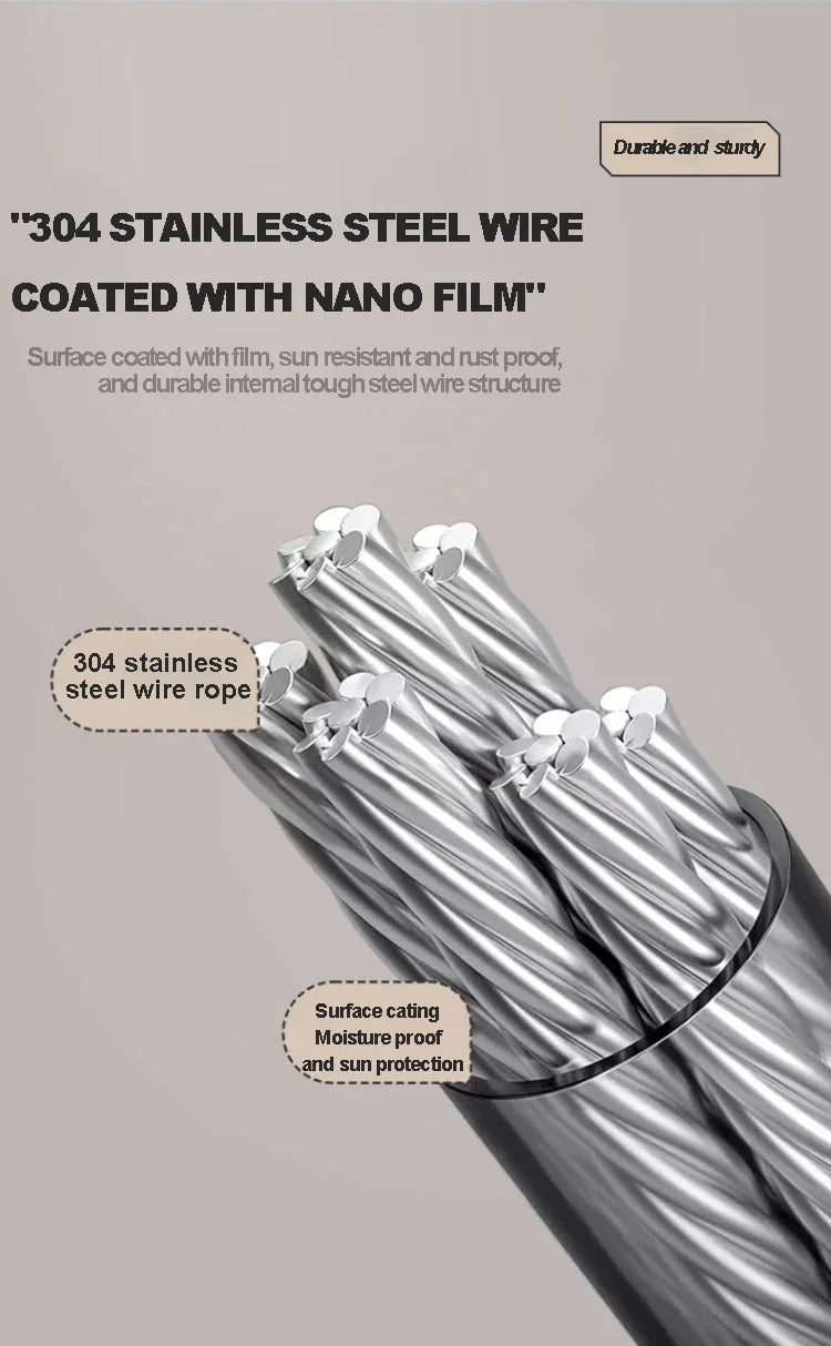 5.1 Meters Retractable Clothesline Indoor Outdoor