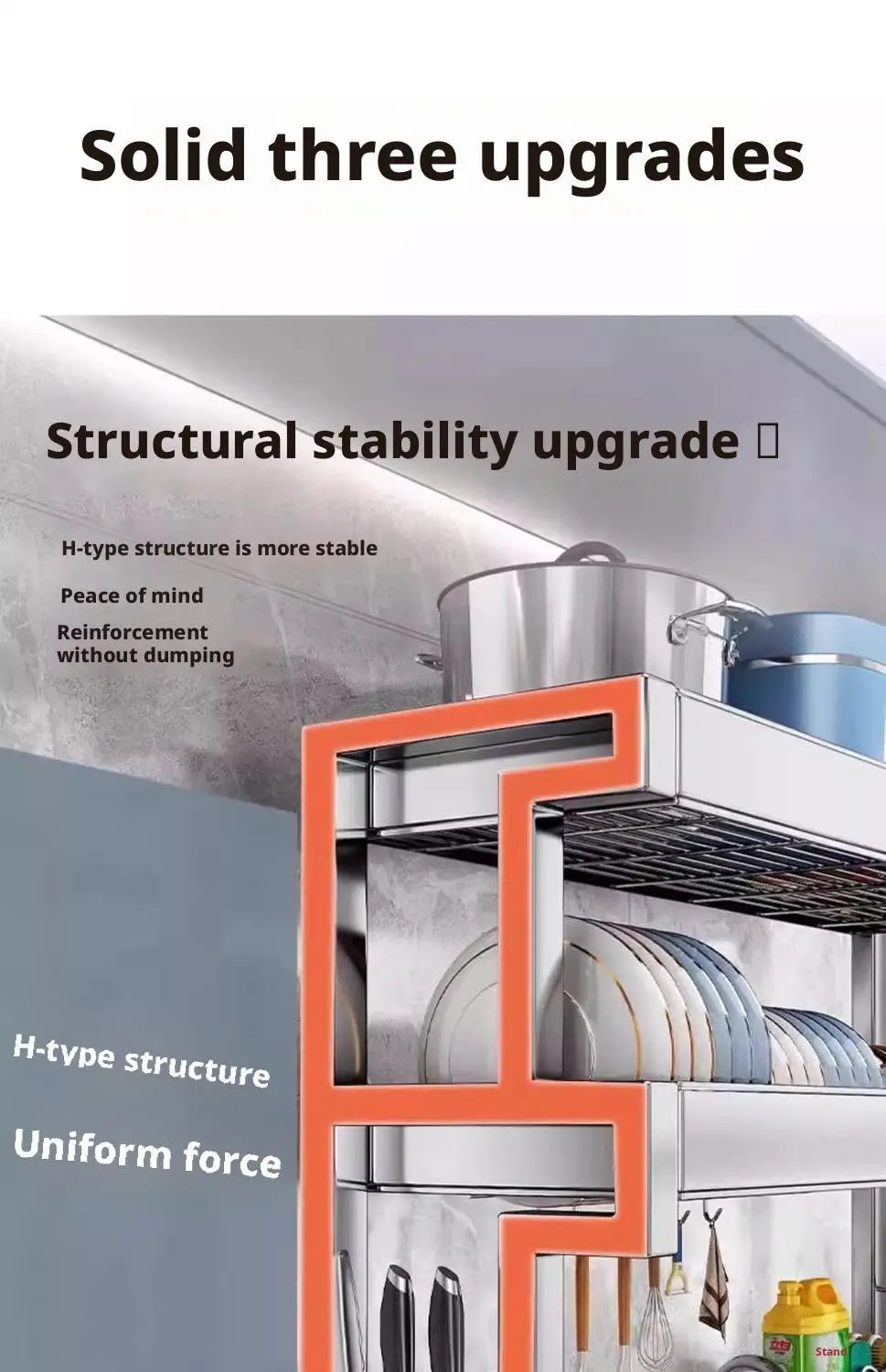 Over Sink Dish Drying Rack Stainless