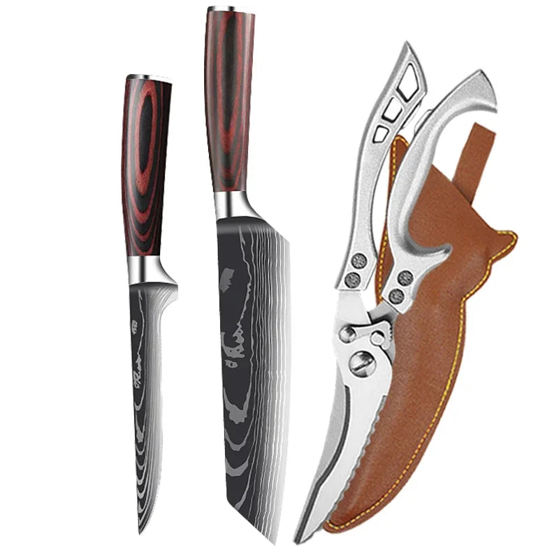 WXCOO Kitchen Scissors Japanese Chef Knife