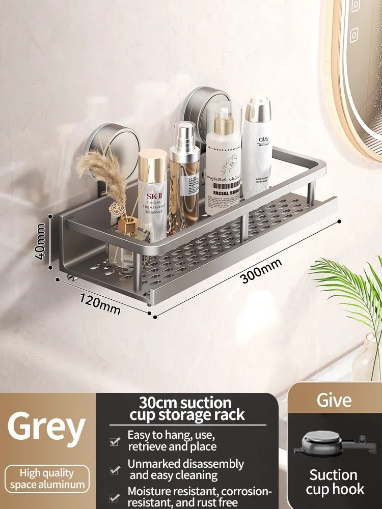 No Drill Suction Cup Suction Bathroom Rack