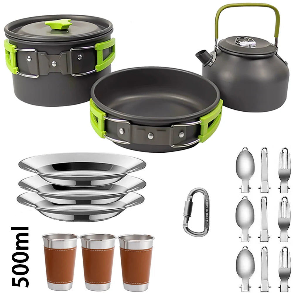 Camping Cooking set Camping Cookware Travel Tableware