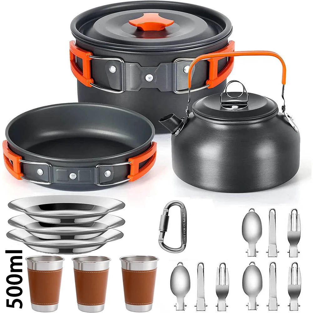 Camping Cooking set Camping Cookware Travel Tableware