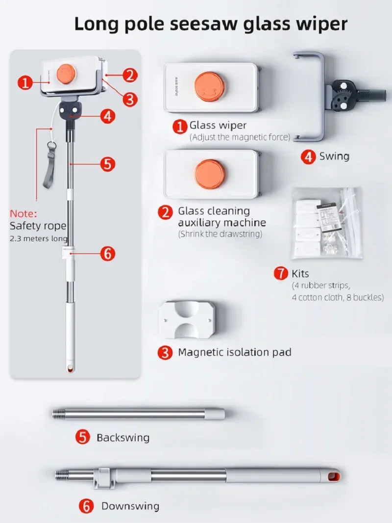 Window Cleaner JOYBOS Unlimited Adjustable Magnetic