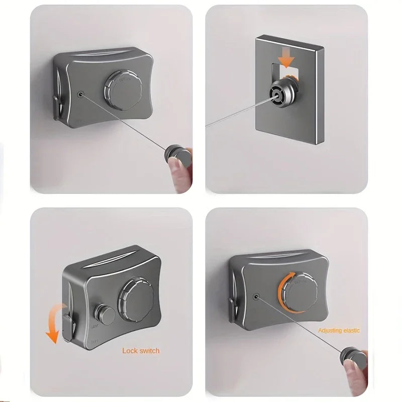 5.1 Meters Retractable Clothesline Indoor Outdoor