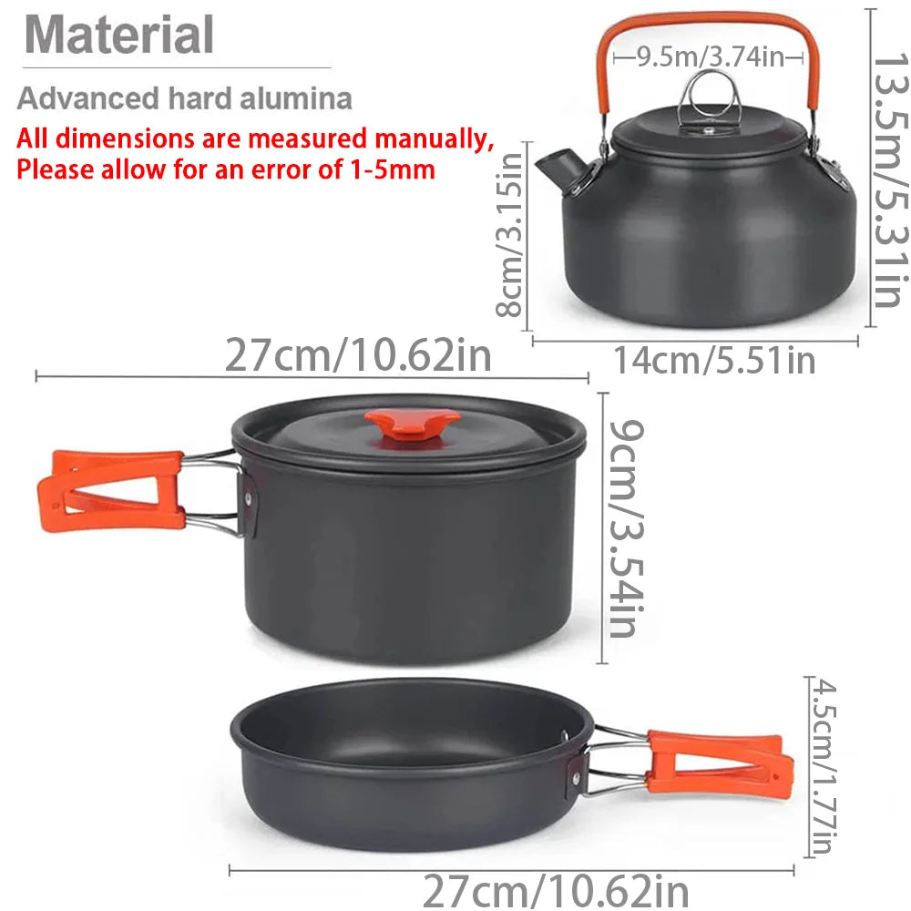 Camping Cooking set Camping Cookware Travel Tableware