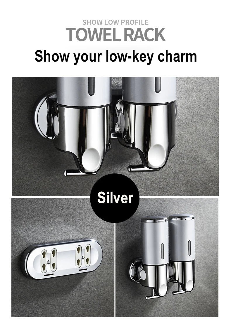 Stainless Steel Soap Dispenser Simple Clean Wall-Mounted