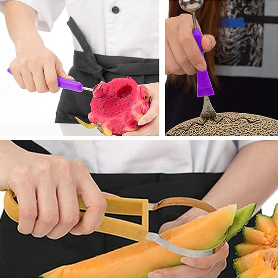Professional 4 In 1 Stainless Steel Watermelon Cutter Fruit