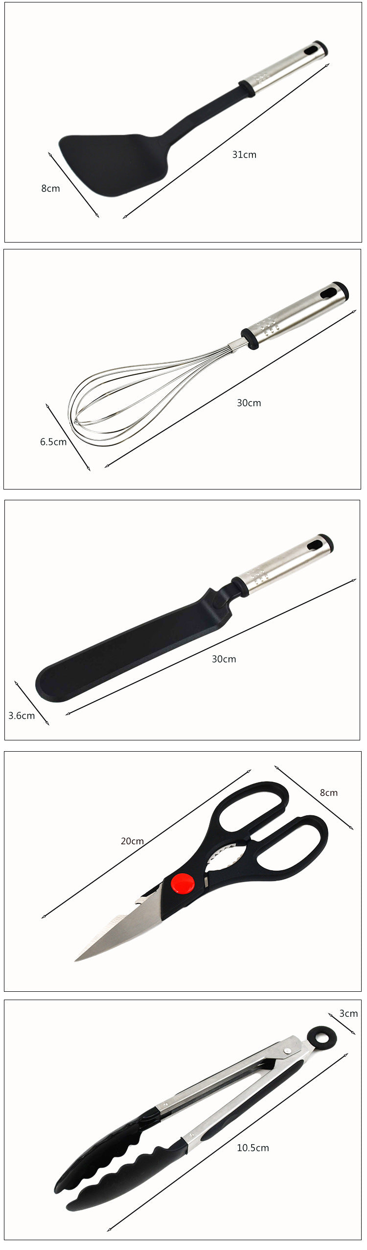 Non-Stick Spatula And Spoon Nylon Kitchen Utensils 44