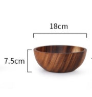 Kitchen Natural Wooden Bowl Household Fruit Bowl Salad