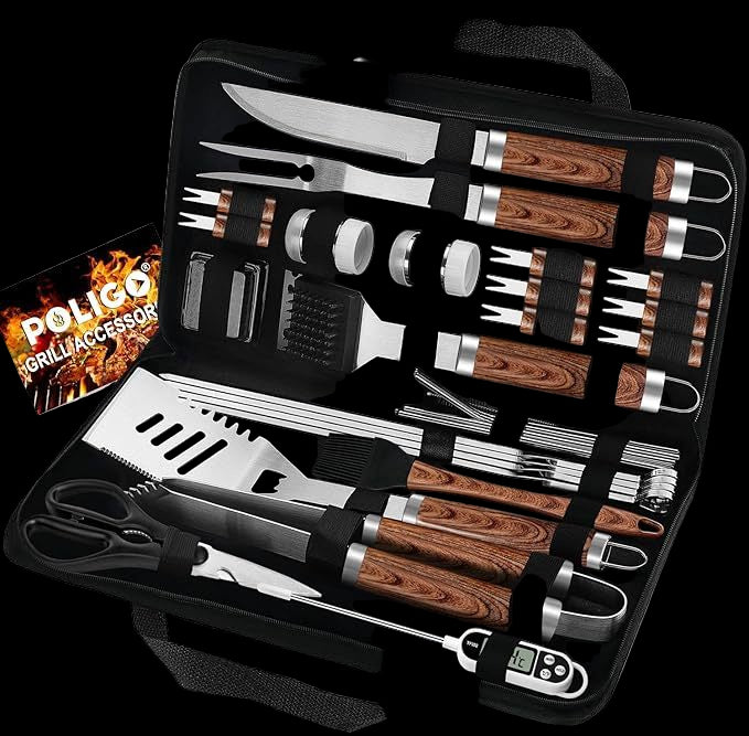 POLIGO 29 PCS BBQ Grill Accessories Stainless Steel BBQ