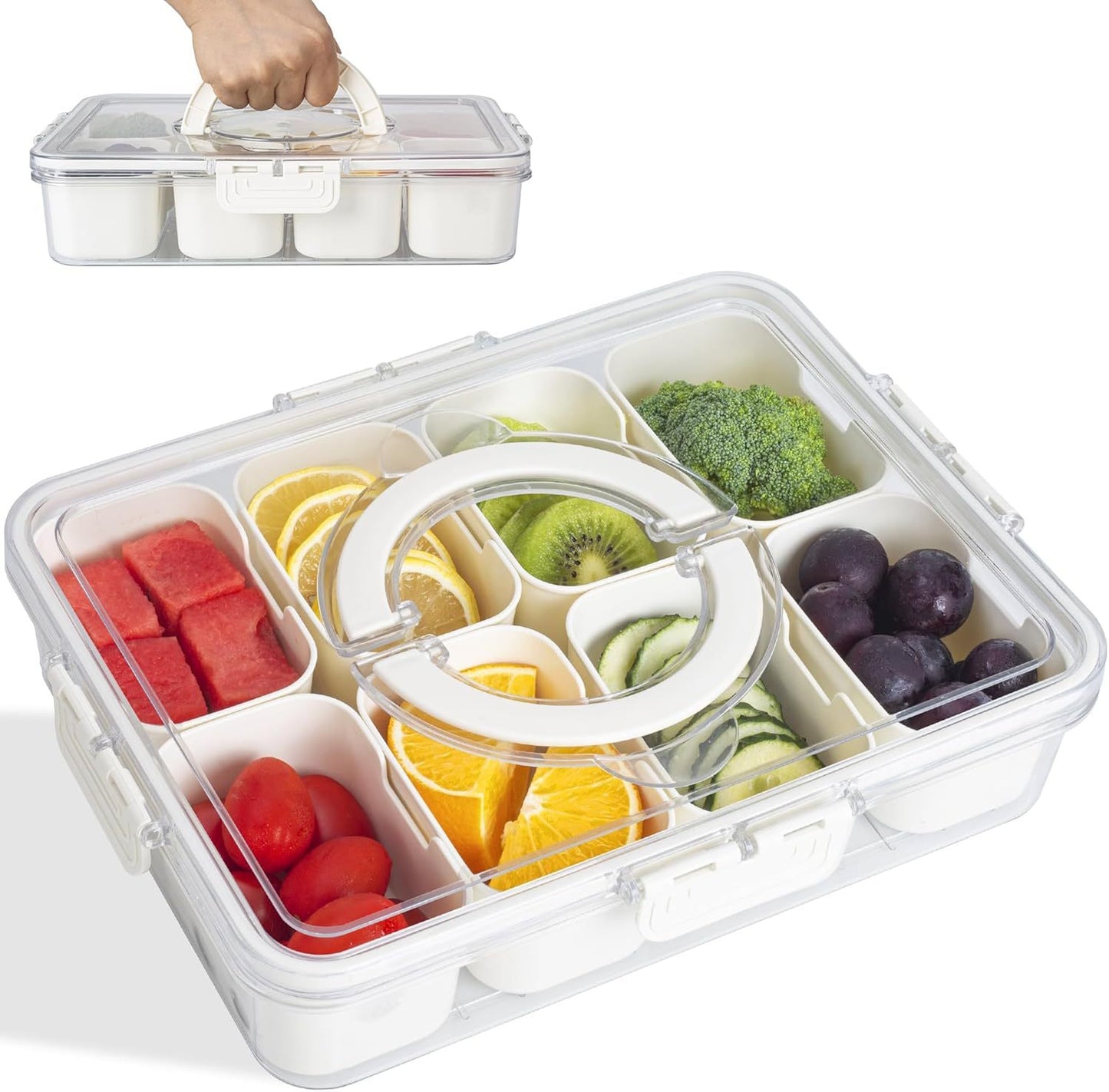 Divided Snack Box Storage Container With Colorful