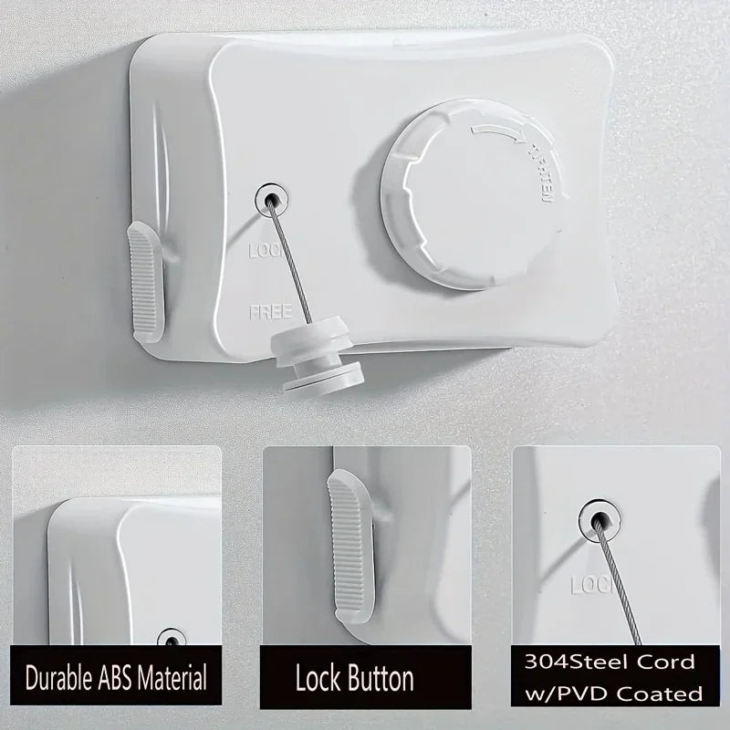 5.1 Meters Retractable Clothesline Indoor Outdoor