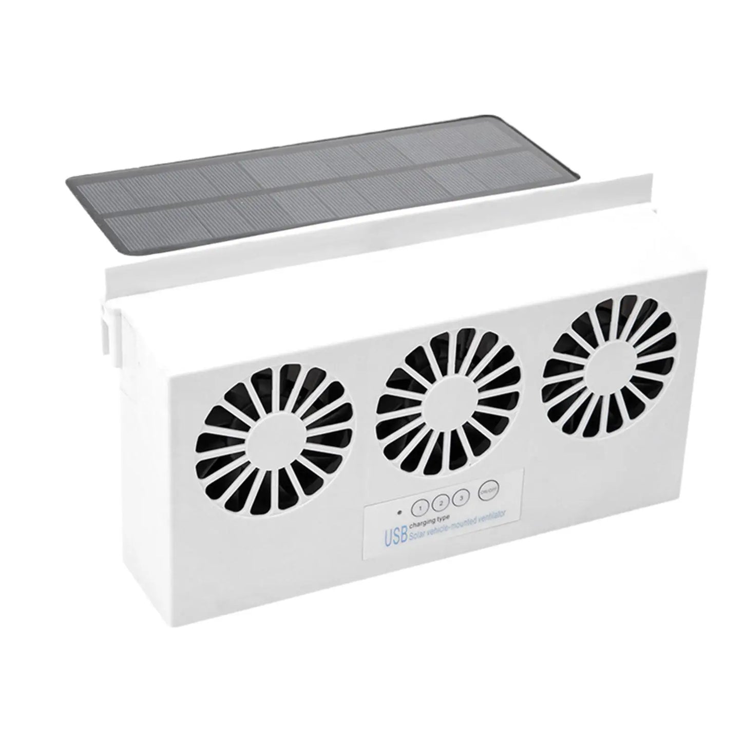 6th Gen Dual-Mode Car Vent Fan – USB + Solar Powered