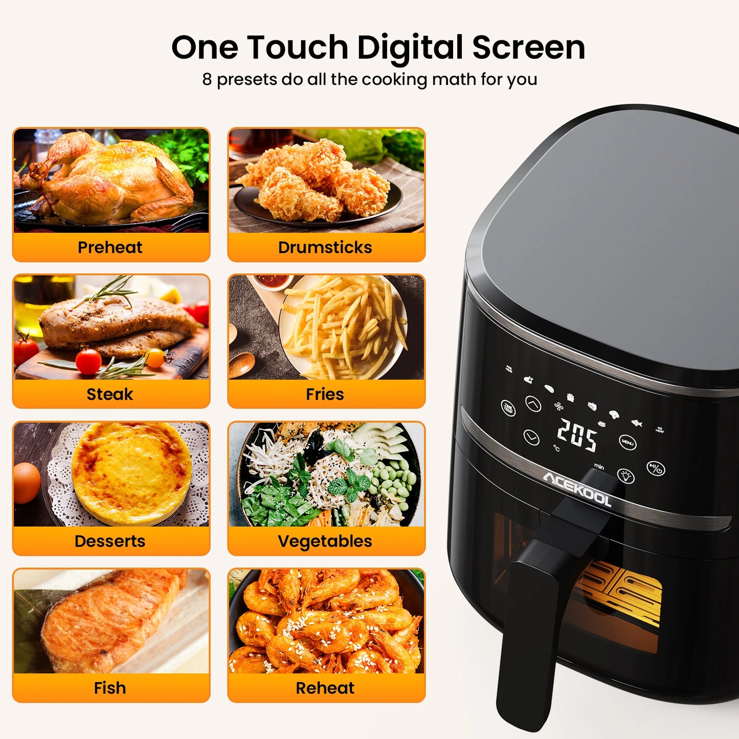 5 Quart Digital Display Air Fryer