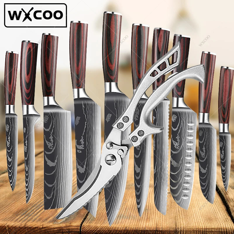 WXCOO Kitchen Scissors Japanese Chef Knife