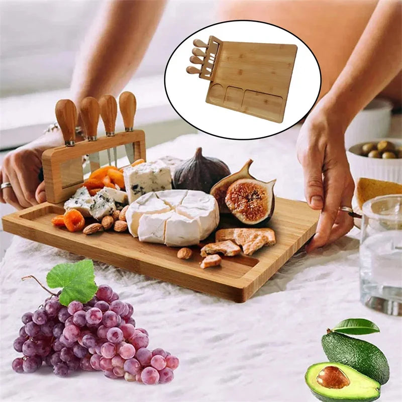 Bamboo Cheese Board Cheese Knife